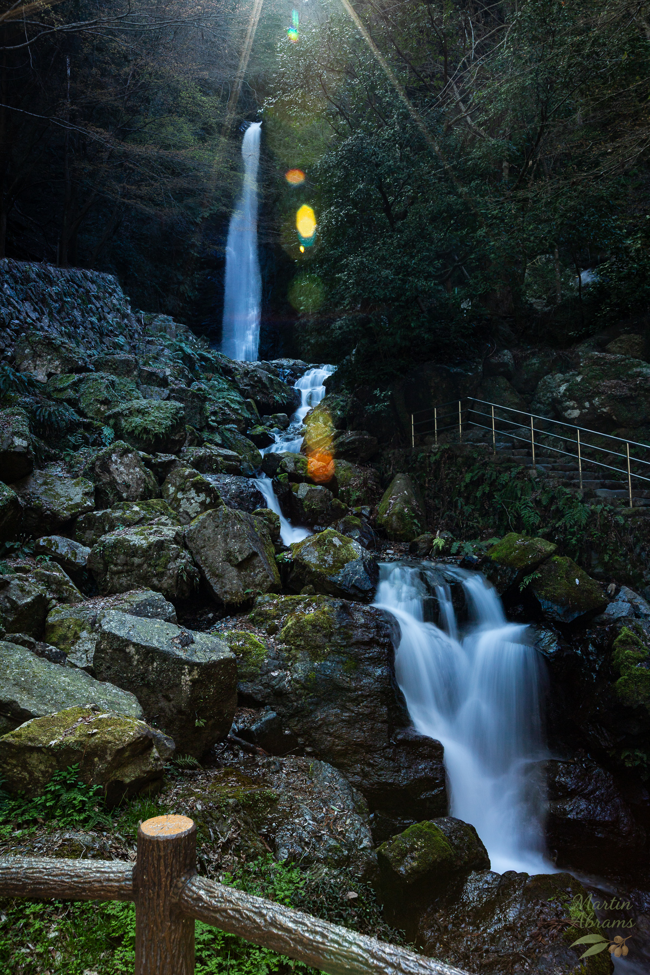 Waterfall - Sunlight at top